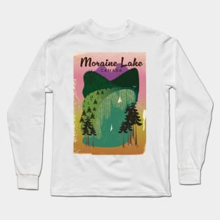 Moraine Lake Canada travel poster Long Sleeve T-Shirt